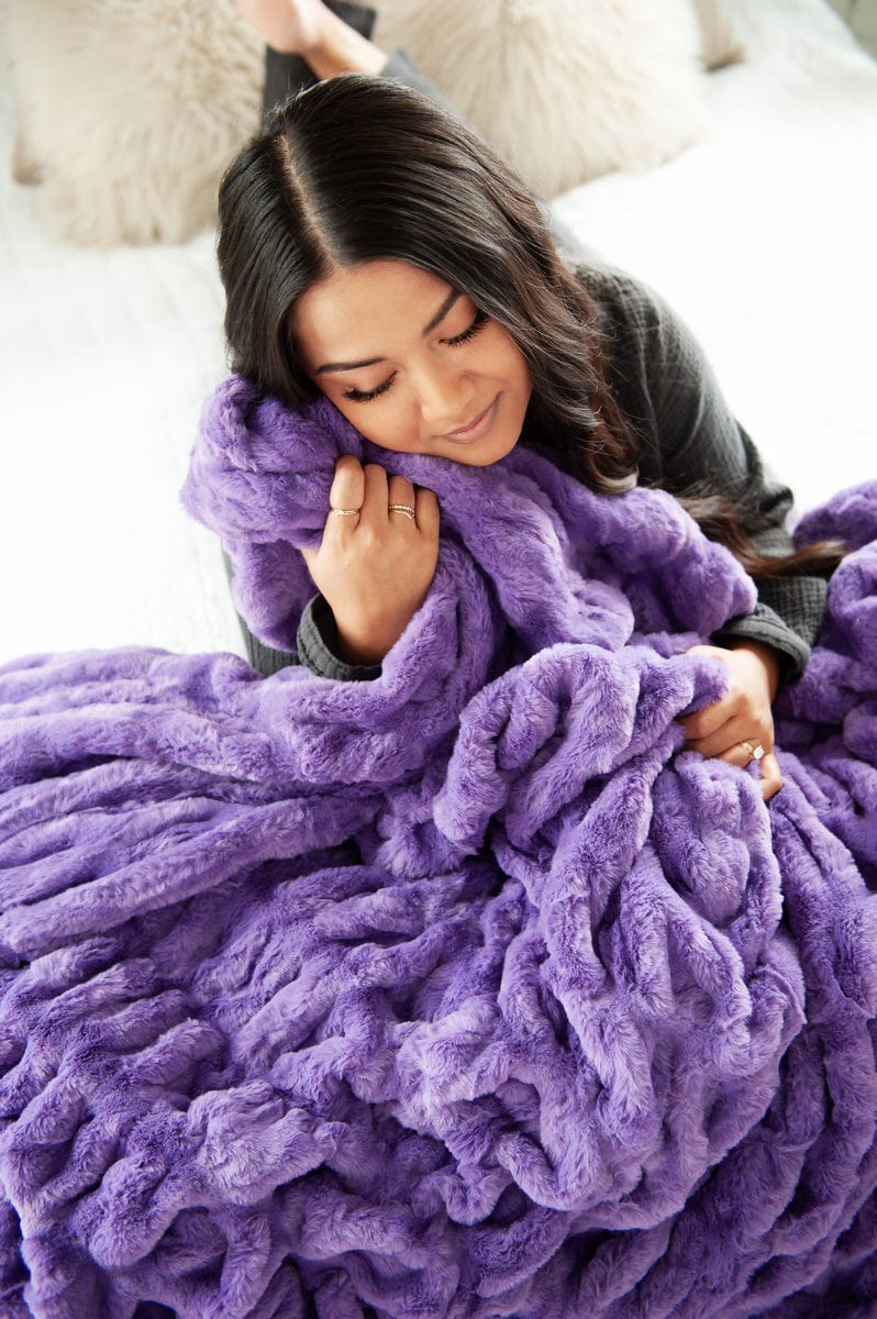 Soft Violet Meadow Blanket for Cozy Comfort