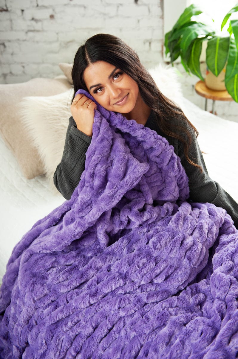 Soft Violet Meadow Blanket for Cozy Comfort