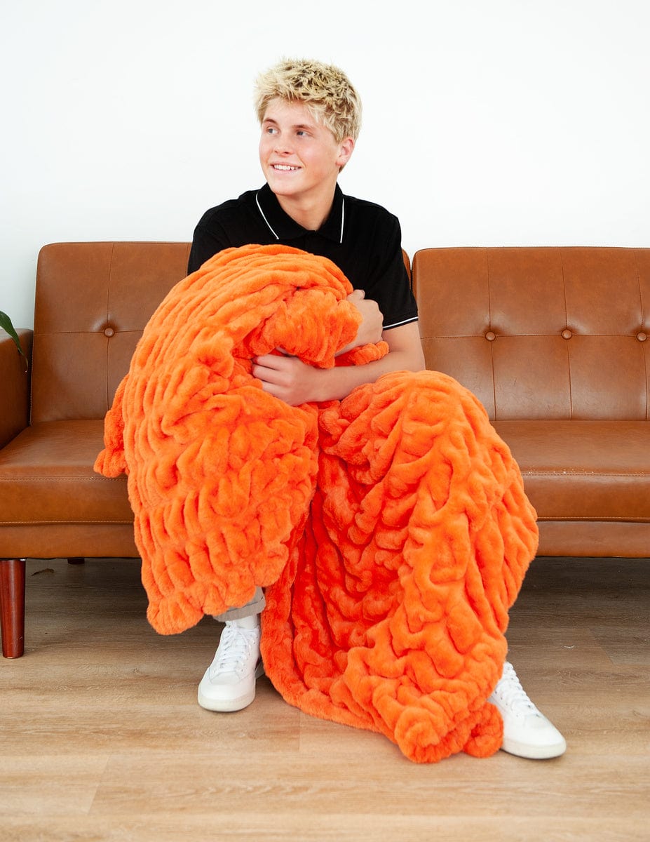 Cozy Orange Marmalade Throw Blanket
