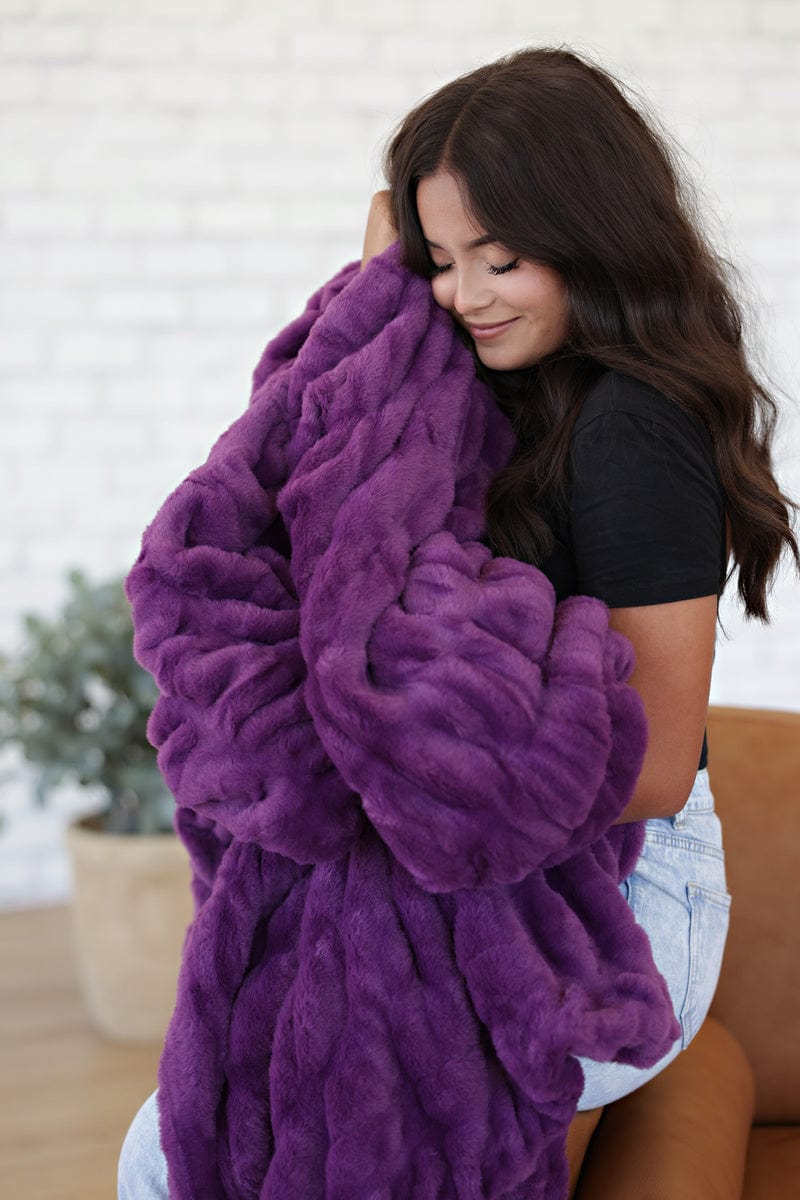 Sunset Purple Hugs Blanket – Soft & Cozy