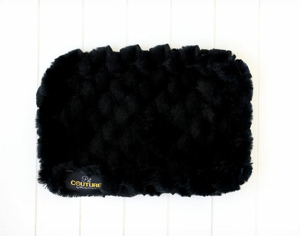 Black Crinkle Pet Crate Cover Pad
