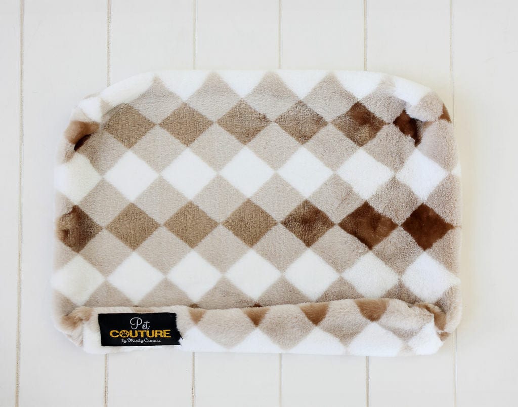 Argyle Brown Pet Bed Cover – Replacement Only