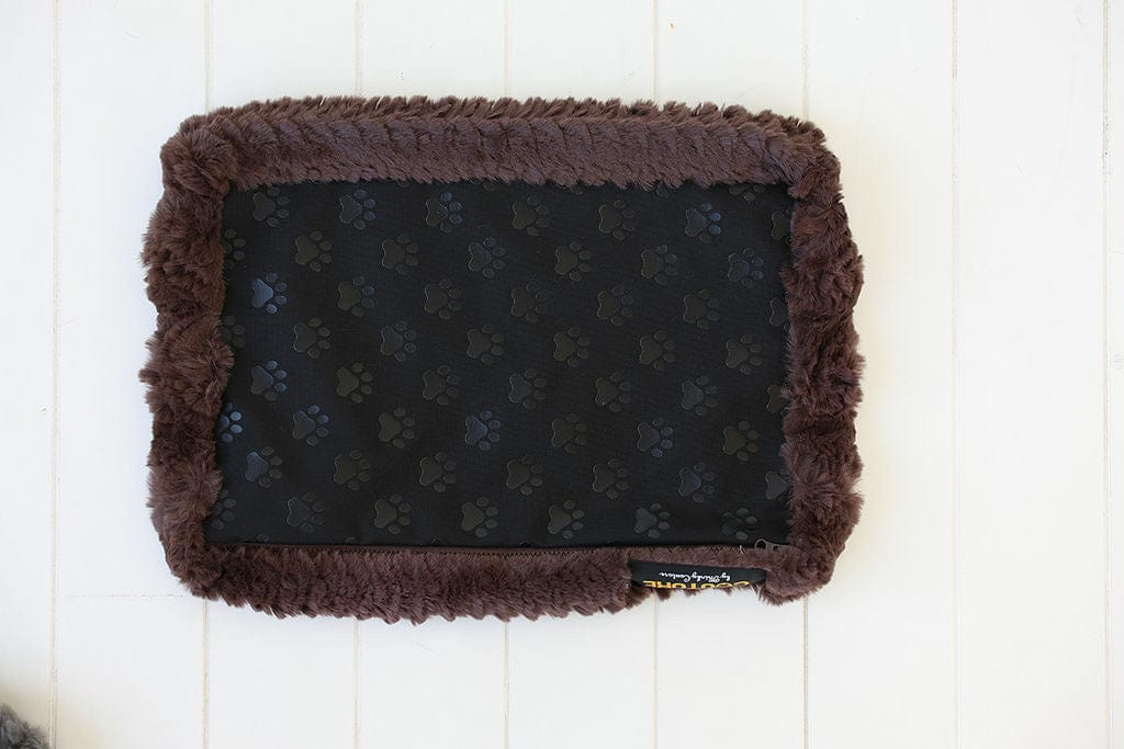 Brown Plume Dog Crate Pad Cover
