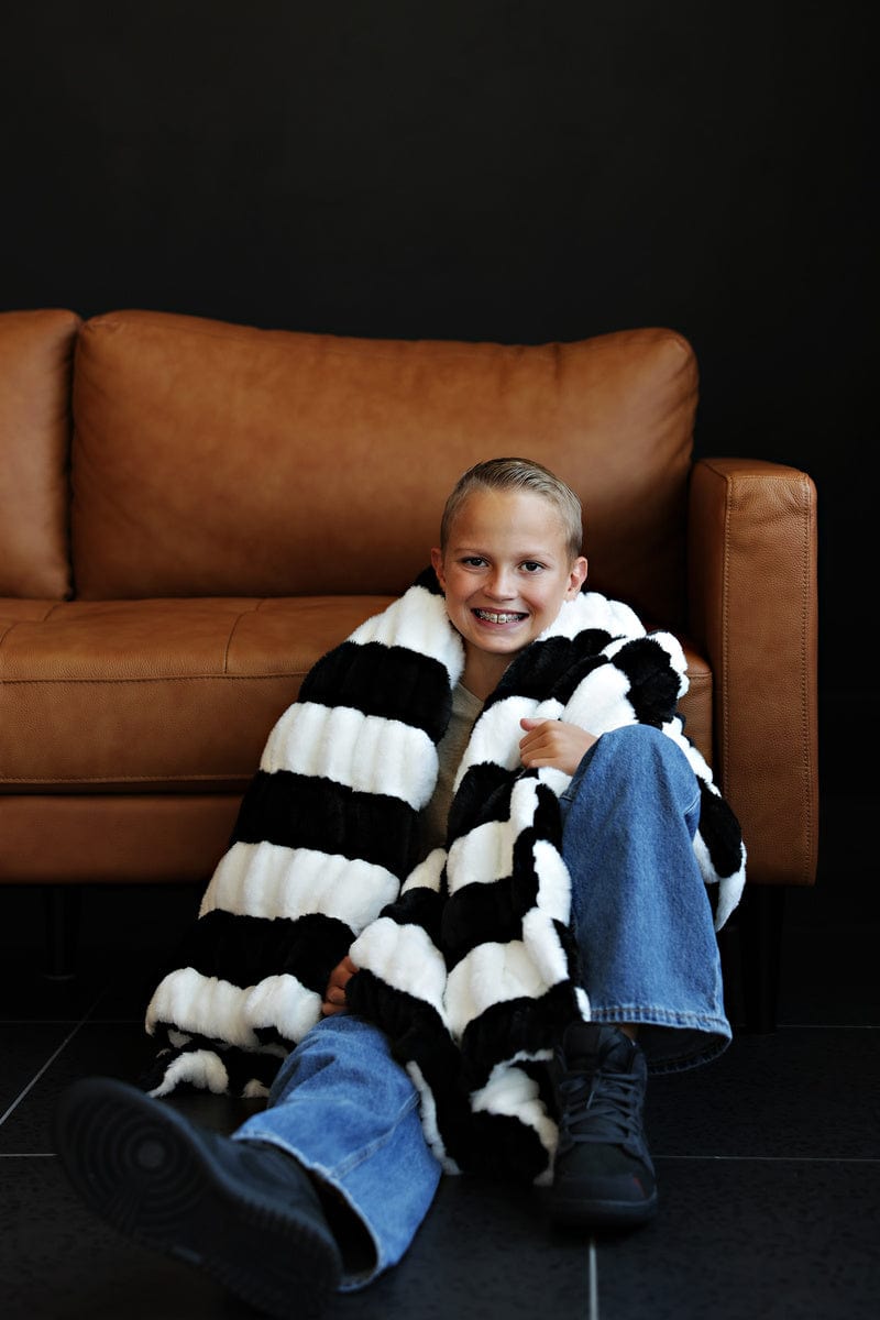 Black Licorice Plush Throw Blanket